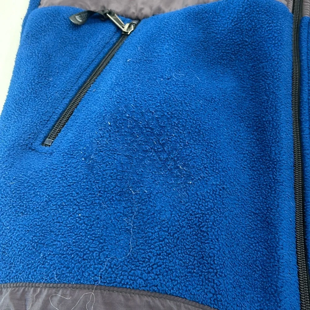 The North Face Youth Full Zip Grey Blue Polartec Jacket. Size‎ XL